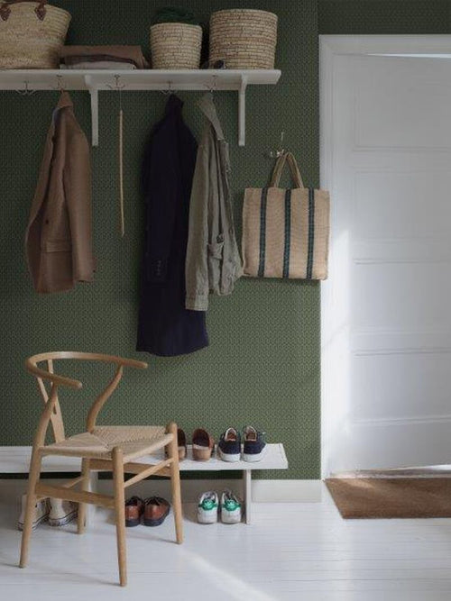 Borastapeter behang geometrische vormen groen - 53 cm x 10.05 m - 660760 - vtwonen shop