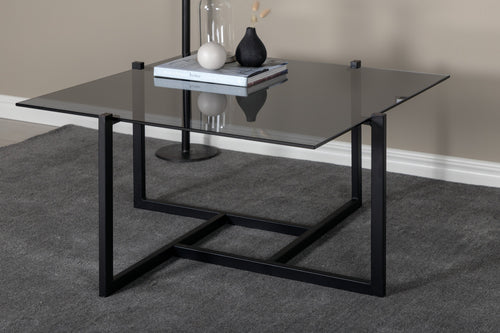 BRAM Salontafel Hawi - 80 x 80 cm - Grijs smoked glas - vtwonen shop