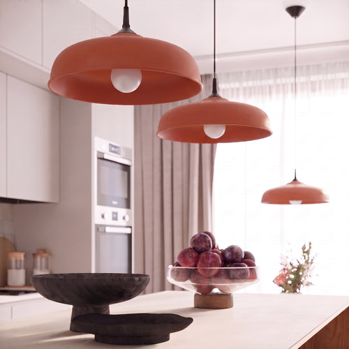 Sollux Lighting Hanglamp GINA rode oker - 38x38x74cm