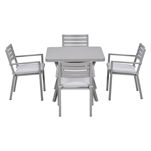Garden Impressions Tuinset Amarillo 5-delig - Mina tuintafel 90x90 taupe
