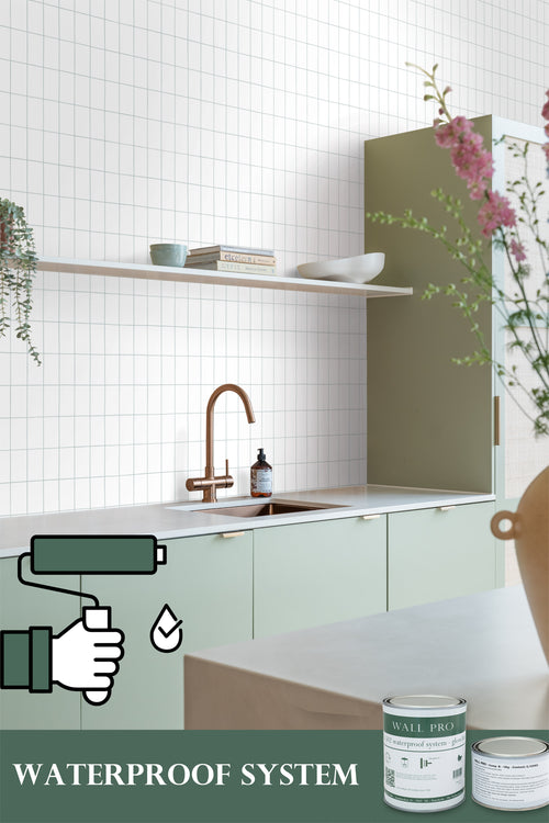 ESTAhome behang kleine tegeltjes vergrijsd blauw - 53 cm x 10.05 m - 139029 - vtwonen shop