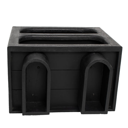 Giga Meubel Nachtkastje Pablo - Zwart - Mangohout - 35xx55cm - vtwonen shop