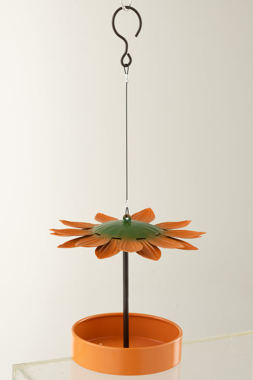 J-Line vogelhuisje - metaal - oranje