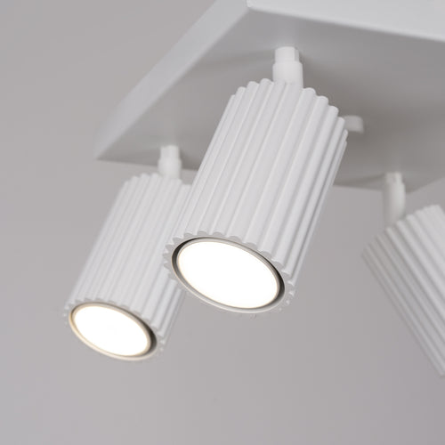 Sollux Lighting Plafondlamp KARBON 4 wit - 25x25x16,5cm
