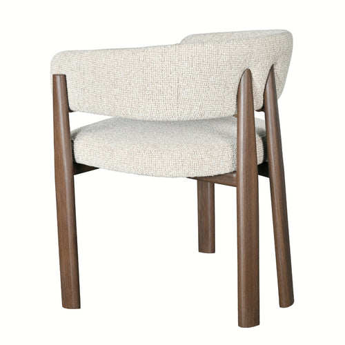 DÉJA Eetkamerstoel Cooper Taupe/Walnoot - Set van 2