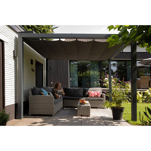 Nesling schaduwdoek Prosail harmonica grijs - waterproof - 297 x 297 cm - vtwonen shop