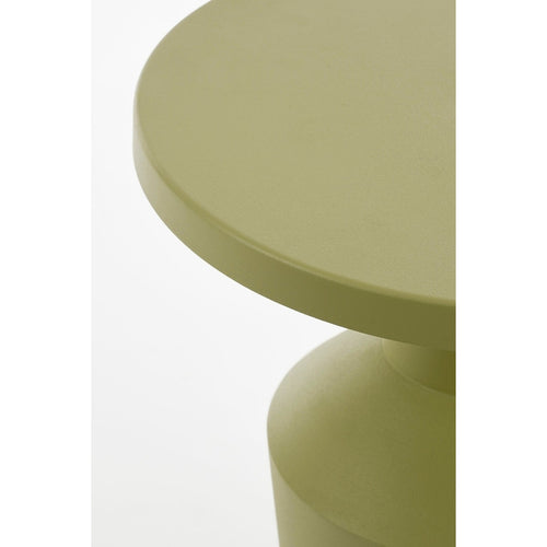 Mica Decorations Feroza Bijzettafel - H41 x Ø34 cm - Metaal - Lichtgroen