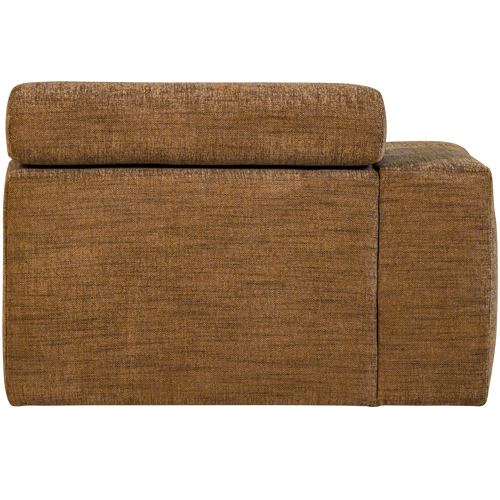 WOOOD 1-zits element bank arm links Novi - Polyester - Karamelbruin Melange - 86x109x113 - vtwonen shop