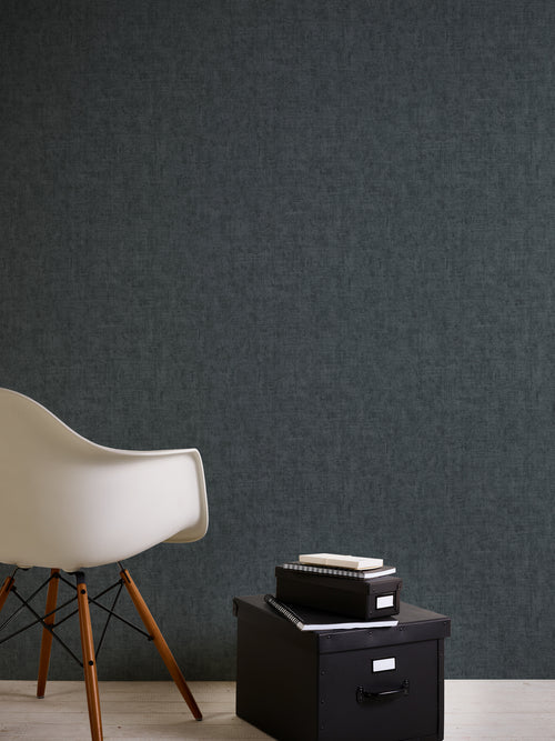 A.S. Création behang geschilderd effect antraciet grijs - 53 cm x 10.05 m - AS-373346