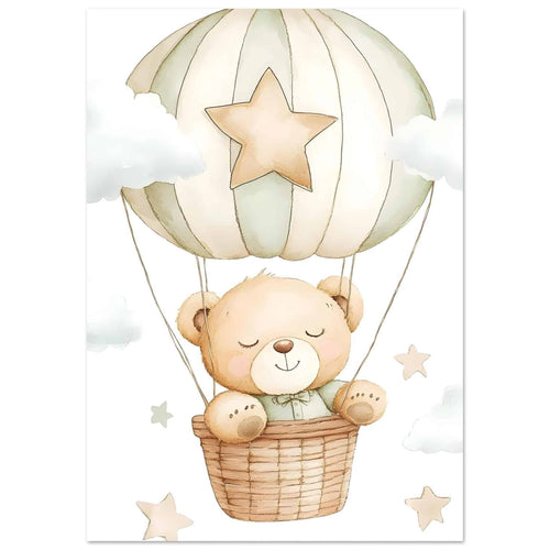 Artfulprints  Beer in de wolken   poster A4 21x29.7 cm - vtwonen shop