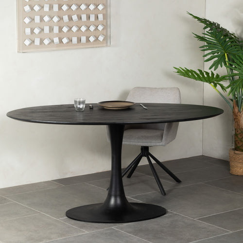 Giga Meubel Eettafel Ziggy - Ovaal - Mangohout - 160cm