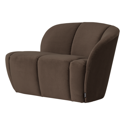 WOOOD 2-zits bankje rechts Mojo - Velvet - Bruin - 73x112x77