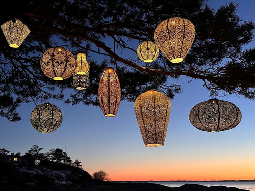 Lumiz solar lampion - golden set - 3 stuks - vtwonen shop