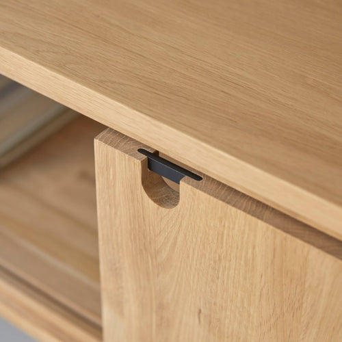 Tikamoon Massief eikenhouten tv-meubel 140 cm - Naturel