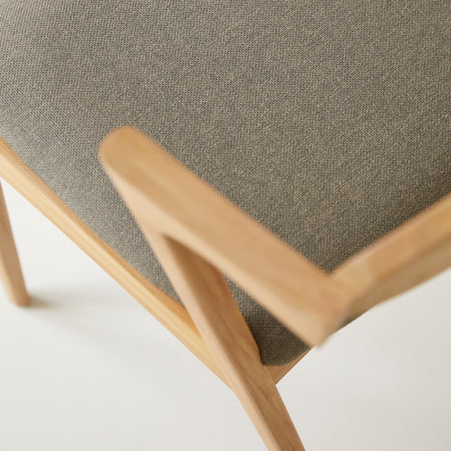 Tikamoon Stoel van licht massief teakhout en stof - Naturel - vtwonen shop