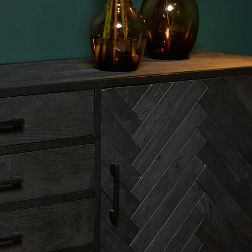 StarFurn Dressoir New York - Zwart Hout - 210x45x75cm - vtwonen shop