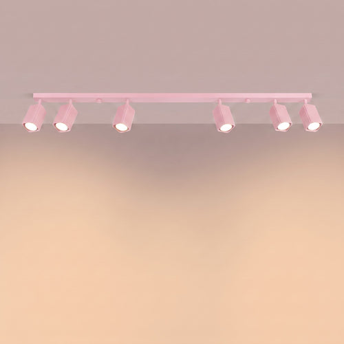 Sollux Lighting Plafondlamp RAYO 6L roze - 117x6x16,5cm