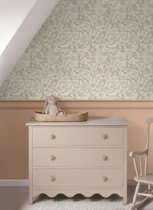 ESTAhome behang vintage bloemen beige en bruin - 50 x 900 cm - 132238