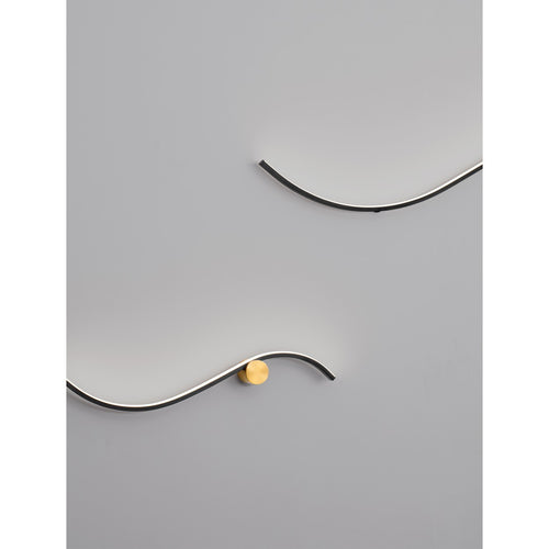 Nova Luce KIMA II Geïntegreerde LED-wandlamp Zandzwart, Gouden LED 14W 880lm 3000K