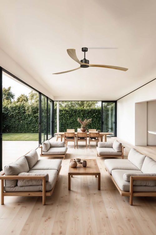 Faro KAUAI Designer bruine plafondventilator met 3 bladen