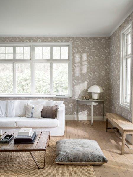 Borastapeter behang bloemen beige - 53 cm x 10.05 m - 660411 - vtwonen shop