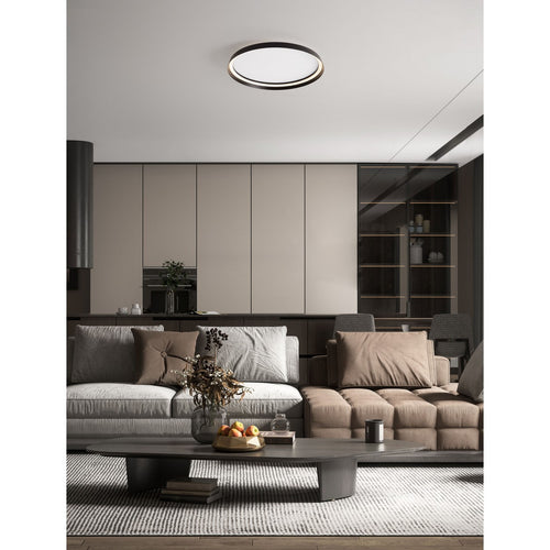 Nova Luce ORMI Inbouw plafondlamp Sandy Black Triac dimbare LED 48 W 3361lm 2700-3000-4000K CCT