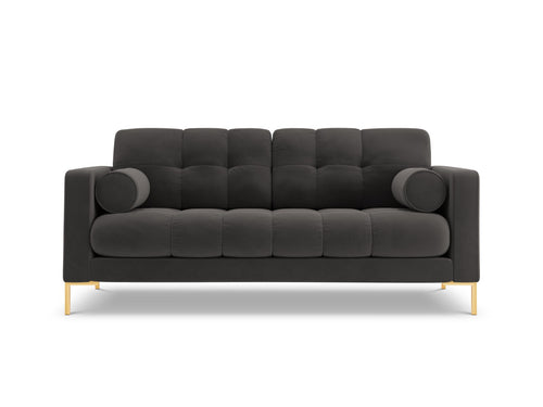Cosmopolitan Design Bank Bali 2-zits, flueel, donkergrijs - 96x152x75cm