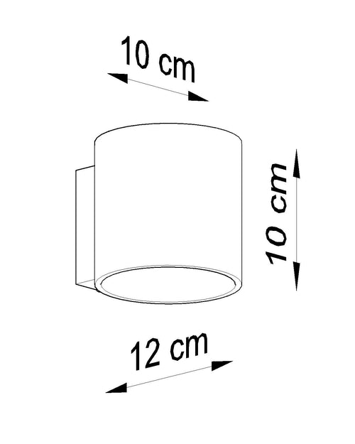 Sollux wandlamp Orbis - 1 lichts - 12  x 10   cm - grijs - vtwonen shop