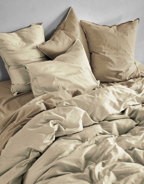 Essenza Minte dekbedovertrek - Eenpersoons – 140x200/220 cm - Oatmeal