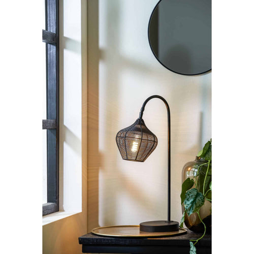 Light & Living tafellamp Alvaro - zwart - 27x20x61cm