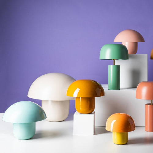 Kare Design Tafellamp Mushroom - 27cm - geel - vtwonen shop