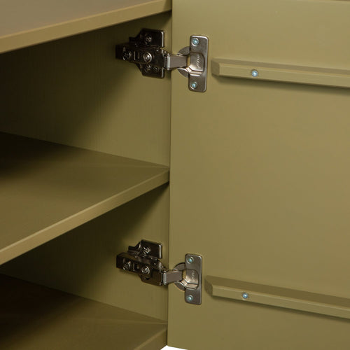 WOOOD tv-Meubel 200 cm & opbergkast 101 cm Basu - Grenen - Moss - 53x200x46/210x101x46