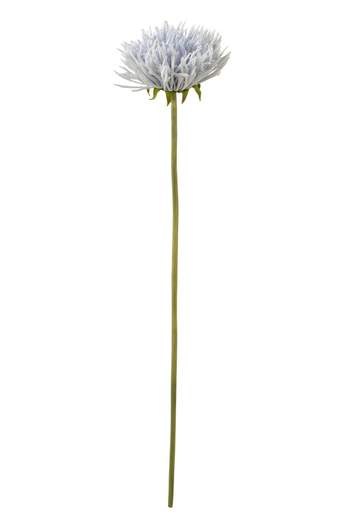 J-Line bloem Chrysant - kunststof - lichtblauw - 12 stuks