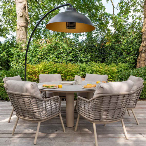 4 Seasons tuintafel Donato Ø160 cm latte incl Lazy Susan