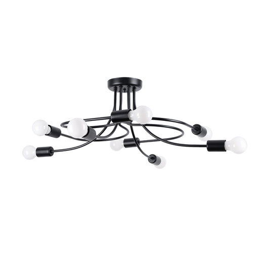 Sollux Lighting Kroonluchter LEVAR 8 zwart - 58x58x28cm