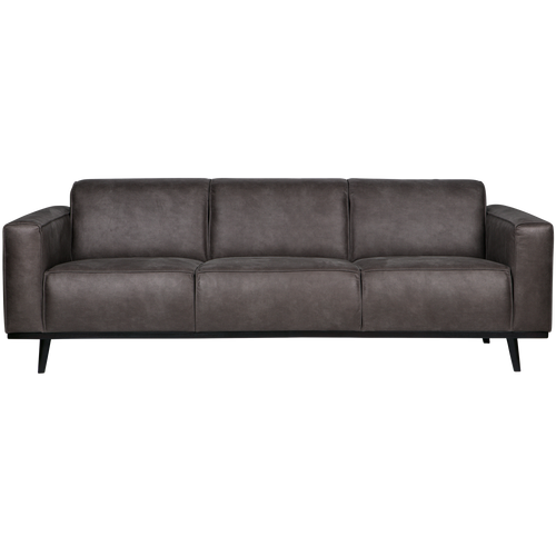 WOOOD 3-zits bank Statement - Donkergrijs - Lederlook - 77x230x93 - vtwonen shop