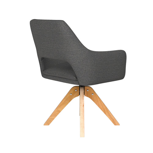 Housecraft Living Mos Eetkamerstoel Draaibaar Hout Grijs