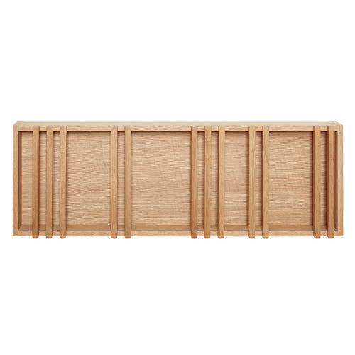 Hübsch tijdschriftenhouder Column - mdf/okernfineer/eikenhout - 110x11xh37cm