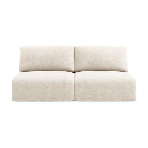 LaMiaSofa 3-zits slaapbank Ostia - chenille stof - lichtbeige - 216x102x79