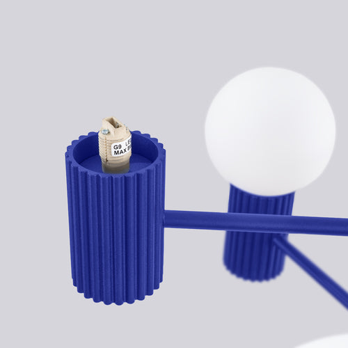 Sollux Lighting Kroonluchter HALO 6 ultramarijn - 64x64x230cm