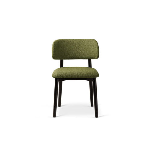Set van 2 stoelen met gesp Evan boucle donker olijfgroen - 51x49.5x77cm