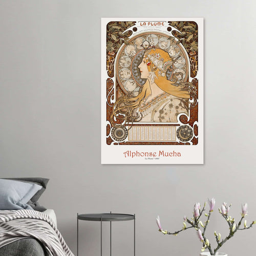 Artfulprints  Alphonse Mucha - La plume   poster 30x40 cm