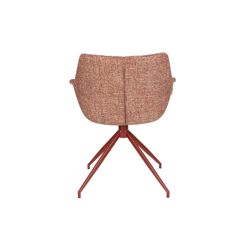 Zuiver Doulton Eetkamerstoelen met Armleuningen Terra/ Rood - Set van 2