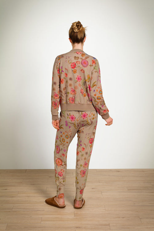 Pip Studio - Bobien Pyjama Broek Dames - Coco Flower - Zand - L - vtwonen shop