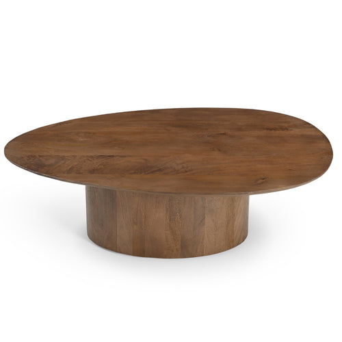 Giga Meubel Salontafel Nara - Organisch Donkerbruin Hout - 110x70x33cm