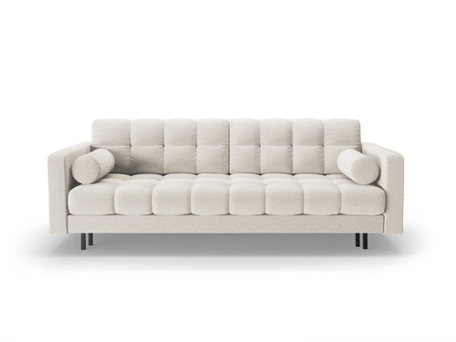 Cosmopolitan Design Slaapbank met opbergdoos Bali 3-zits, structurele stof lichtbeige - 84x222x105cm