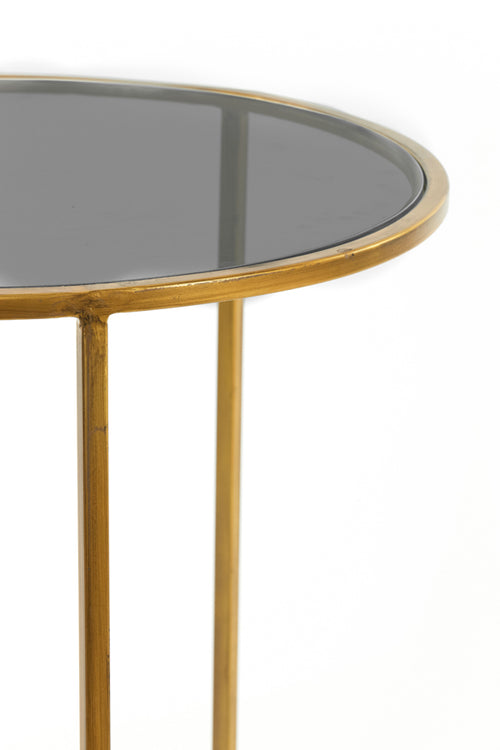 Light & Living bijzettafel DUARTE - Ø50x52cm - goud - Set van 2