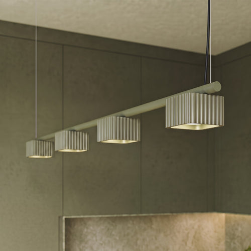 Sollux Lighting Kroonluchter RIFF 4 olijfgroen Gx53 - 122x10x208cm
