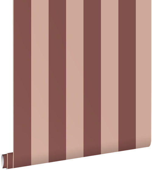 ESTAhome behang strepen bordeaux rood en roze - 0.53 x 10.05 m - 131979