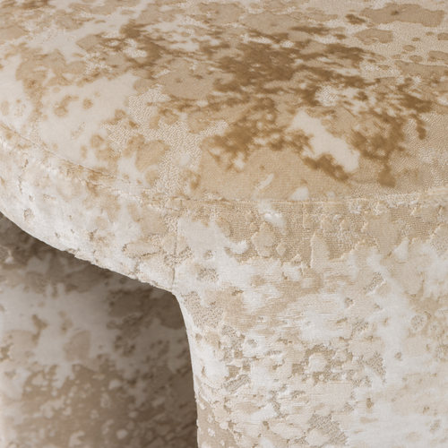 WOOOD kruk gestoffeerd Charlie - Geweven Stof - Beige - 47x45x45